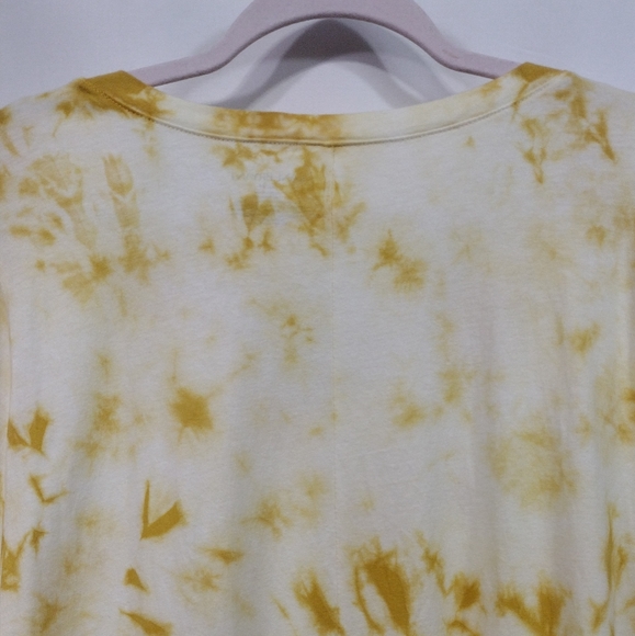 Lane Bryant Tie Dye Tunic Women's 24 Cream Yellow Boho Artsy Beach Summer - Picture 6 of 7